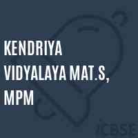 Kendriya Vidyalaya Mat.S, Mpm Senior Secondary School Logo