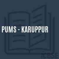 Pums - Karuppur Middle School Logo