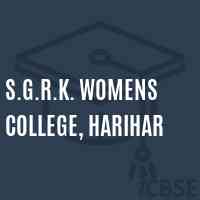 S.G.R.K. Womens college, Harihar Logo