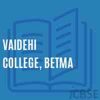 Vaidehi College, Betma Logo