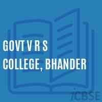 Govt V R S College, Bhander Logo