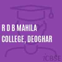 R D B Mahila College, Deoghar Logo