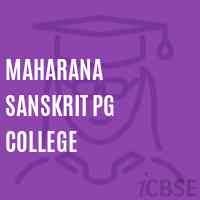 Maharana Sanskrit PG college Logo