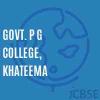 Govt. P G College, Khateema Logo