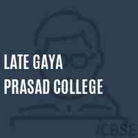 Late Gaya Prasad College Logo