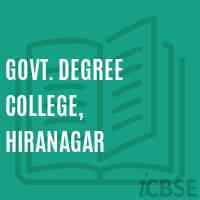Govt. Degree College, Hiranagar Logo
