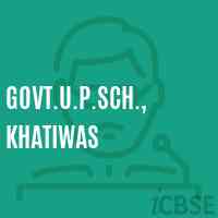 Govt.U.P.Sch., Khatiwas Middle School Logo