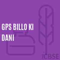 Gps Billo Ki Dani Primary School Logo