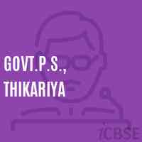 Govt.P.S., Thikariya Primary School Logo