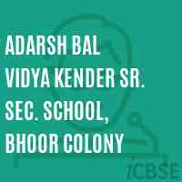 Adarsh Bal Vidya Kender Sr. Sec. School, Bhoor Colony Logo