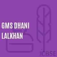 Gms Dhani Lalkhan Middle School Logo