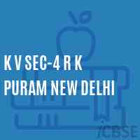 K V Sec-4 R K Puram New Delhi Senior Secondary School Logo