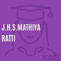 J.H.S.Mathiya Ratti Middle School Logo