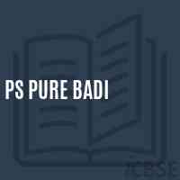 Ps Pure Badi Primary School Logo