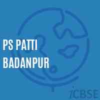 Ps Patti Badanpur Primary School Logo