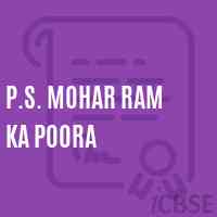 P.S. Mohar Ram Ka Poora Primary School Logo