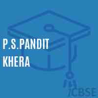 P.S.Pandit Khera Primary School Logo
