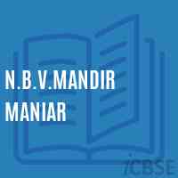 N.B.V.Mandir Maniar Primary School Logo