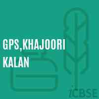 Gps,Khajoori Kalan Primary School Logo