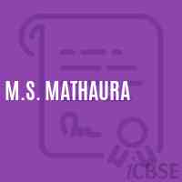 M.S. Mathaura Middle School Logo