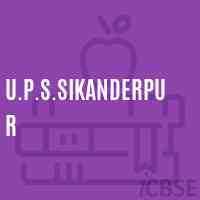 U.P.S.Sikanderpur Middle School Logo