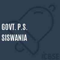 Govt. P.S. Siswania Primary School Logo