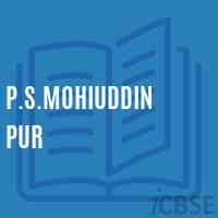 P.S.Mohiuddin Pur Primary School Logo