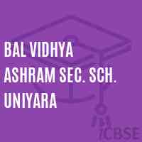 Bal Vidhya Ashram Sec. Sch. Uniyara Secondary School Logo
