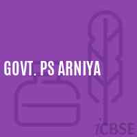 Govt. Ps Arniya Primary School Logo