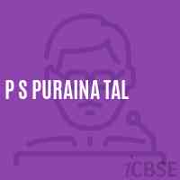 P S Puraina Tal Primary School Logo