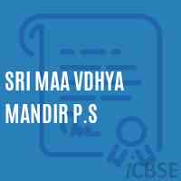 Sri Maa Vdhya Mandir P.S Primary School Logo