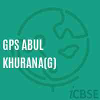 Gps Abul Khurana(G) Primary School Logo
