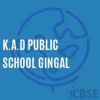K.A.D Public School Gingal Logo