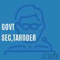 Govt Sec,Taroder Secondary School Logo
