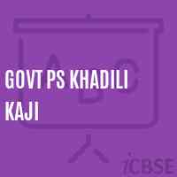 Govt Ps Khadili Kaji Primary School Logo