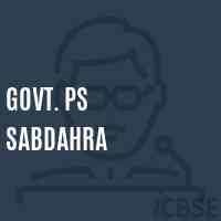 Govt. Ps Sabdahra Primary School Logo