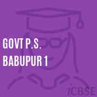 Govt P.S. Babupur 1 Primary School Logo