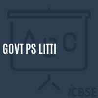 Govt Ps Litti Primary School Logo
