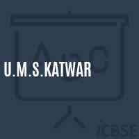 U.M.S.Katwar Middle School Logo