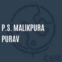 P.S. Malikpura Purav Primary School Logo