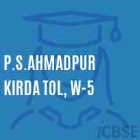 P.S.Ahmadpur Kirda Tol, W-5 Primary School Logo