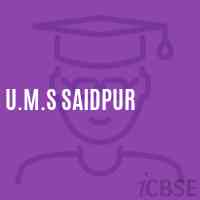 U.M.S Saidpur Middle School Logo