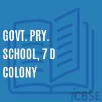 Govt. Pry. School, 7 D Colony Logo