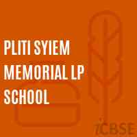 Pliti Syiem Memorial Lp School Logo