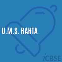 U.M.S. Rahta Middle School Logo