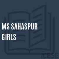 Ms Sahaspur Girls Middle School Logo
