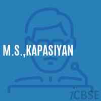 M.S.,Kapasiyan Middle School Logo