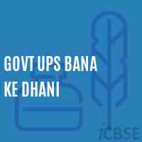 Govt Ups Bana Ke Dhani Middle School Logo
