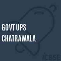 Govt Ups Chatrawala Middle School Logo