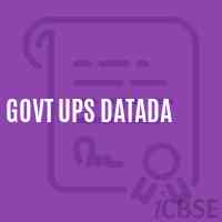 Govt Ups Datada Middle School Logo